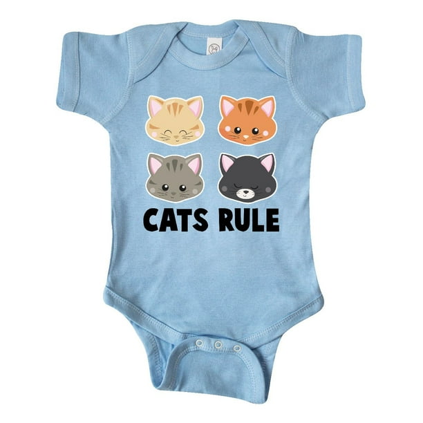inktastic Cats Rule with Cat Heads Infant Creeper